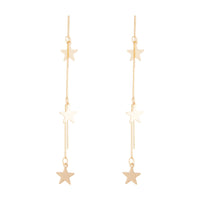 Fine Star Chain Thread Through Earrings - link has visual effect only