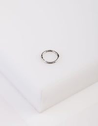 Silver Diamond Cut Hinged Cartilage Ring - link has visual effect only