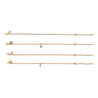 Gold Celestial Anklet Bracelet 4 Pack - link has visual effect only