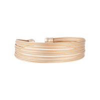 Gold Multi Row Diamond Cut Cuff - link has visual effect only