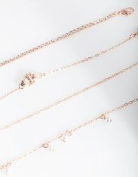 Rose Gold Diamante Bee Anklet Bracelet Pack - link has visual effect only
