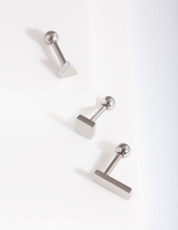 Rhodium Geometric Flatback Jewellery Pack