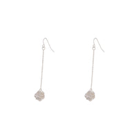 Silver Wire Wrap Ball Drop Earrings - link has visual effect only