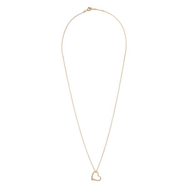 Gold Plated Sterling Silver Heart Charm Necklace