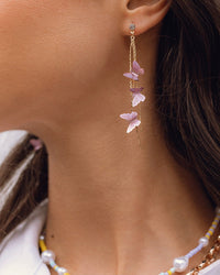 Lilac Butterfly Drop Earrings - link has visual effect only