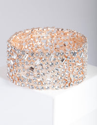 Rose Gold Gem Diamante Bracelet - link has visual effect only