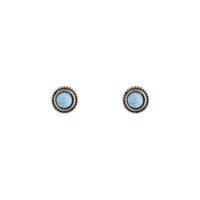 Cracked Turquoise Round Stud Earrings - link has visual effect only