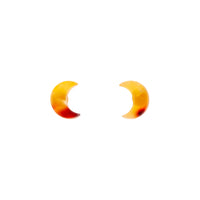 Tortoiseshell Resin Crescent Earrings - link has visual effect only