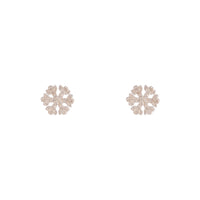 Sterling Silver Diamante Snowflake Stud Earrings - link has visual effect only
