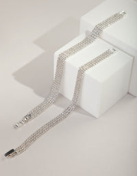 Silver Fine Cup Chain Bracelet Duo - link has visual effect only