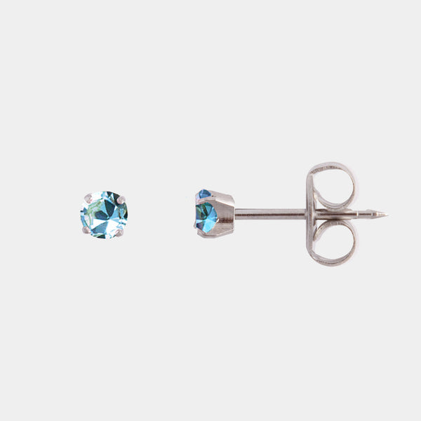 Studex 3mm Blue Crystal Surgical Steel Stud