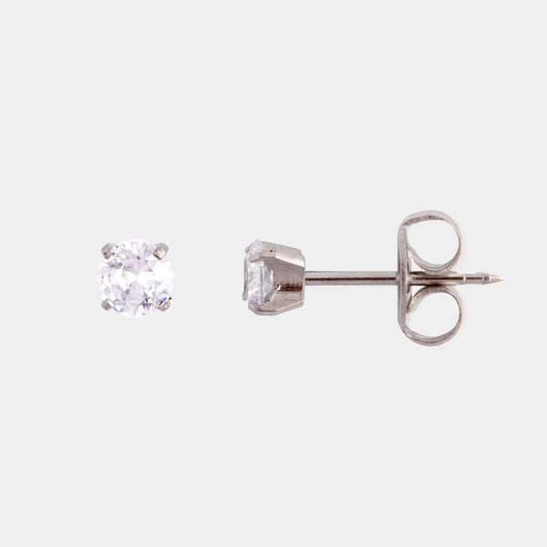 Studex 4mm Cubic Zirconia Surgical Steel Stud