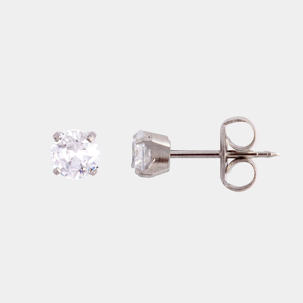 Studex 5mm Cubic Zirconia Surgical Steel Stud