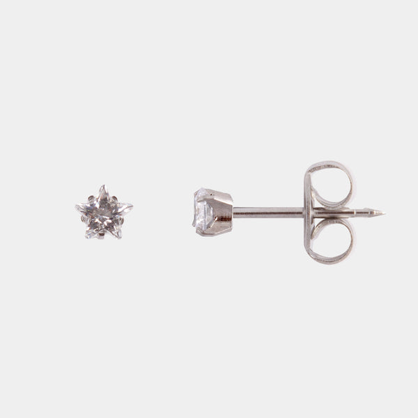 Studex 5mm Cubic Zirconia Star Surgical Steel Stud