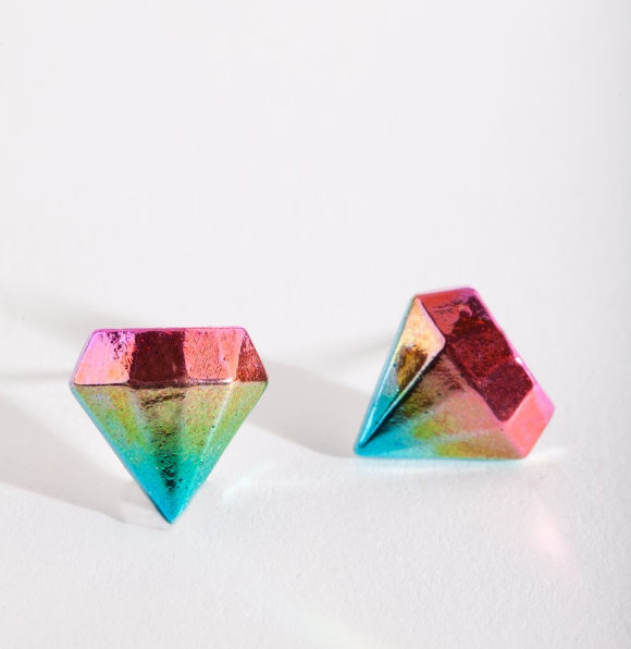 Kids Rainbow Reflective Earrings