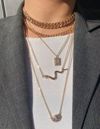 Gold Snake and Eye Multi Necklace - link has visual effect only
