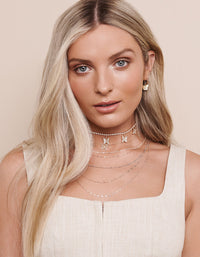 Mixed Metals Fine Delicate 5-Row Necklace - link has visual effect only