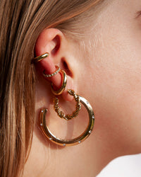 Real Gold Plated Hoop Earrings - link has visual effect only
