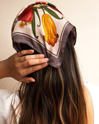 Blush Floral Neutral Bandana Hair Scarf - link has visual effect only