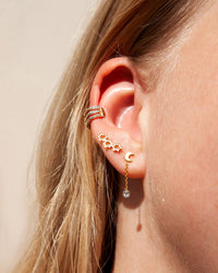 Gold Plated Sterling Silver 3 Star Crawler Earrings - link has visual effect only
