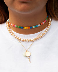 Gold Classic Pearl Jewellery Set - link has visual effect only