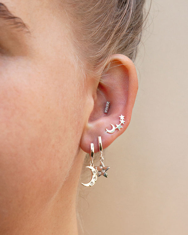 Sterling Silver Celestial Drop Earrings