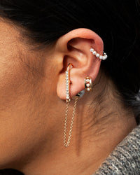 Gold Pearl Conch Hoop Earrings - link has visual effect only