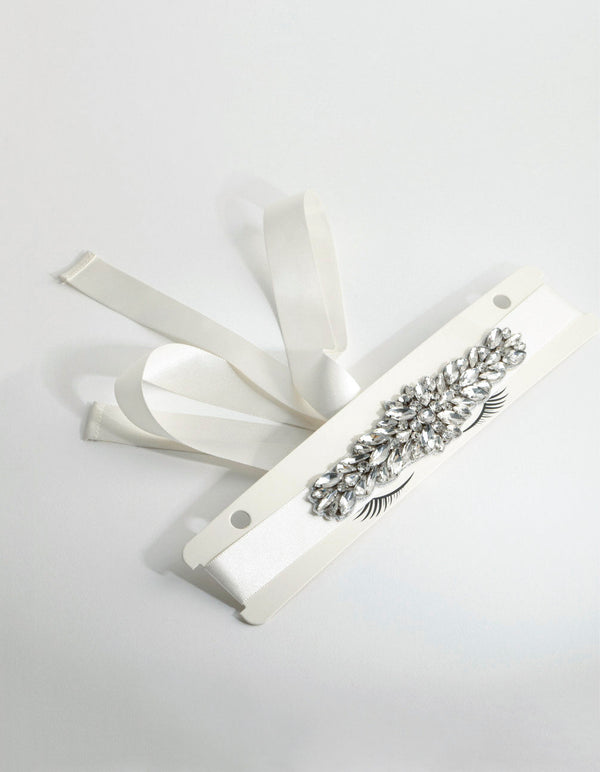 Crystal Bunch Bridal Sash
