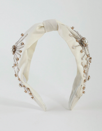 Cream Hand Beaded Alice Band - link has visual effect only