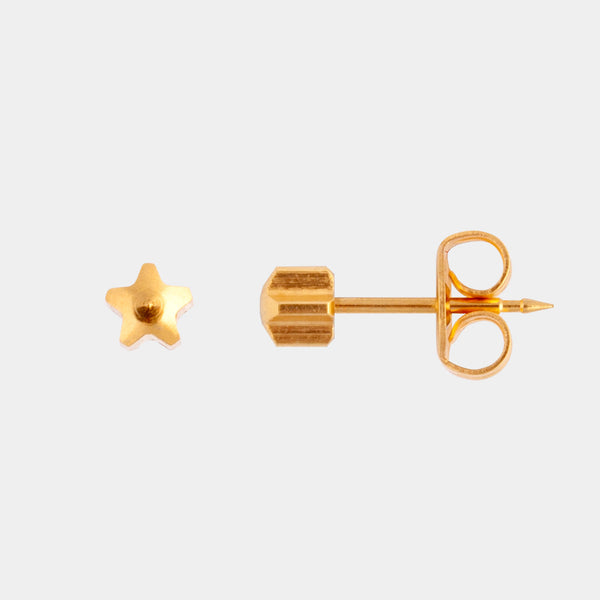 Studex 4mm Star 24K Pale Gold Stud