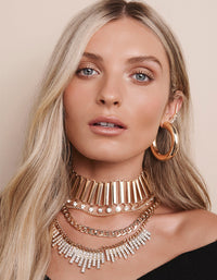 Gold Boho Cubic Zirconia Ear Crawler - link has visual effect only