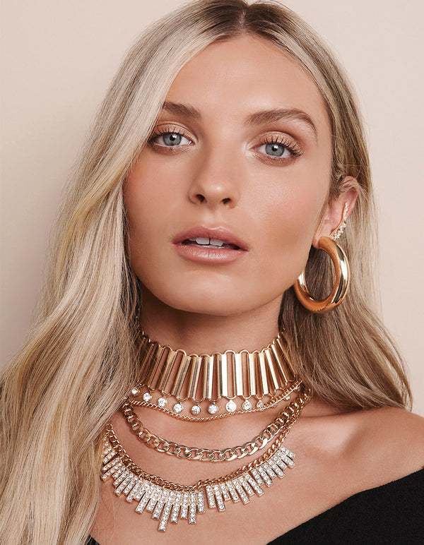 Gold Boho Cubic Zirconia Ear Crawler