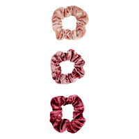 Gumki do włosów Pink Velvet Scrunchie (3 sztuki) - link has visual effect only