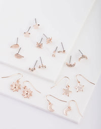 Celestial Rose Gold Earring Pack - link has visual effect only