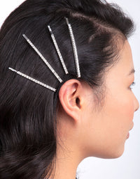 Rhodium Diamante Pin 4 Pack - link has visual effect only