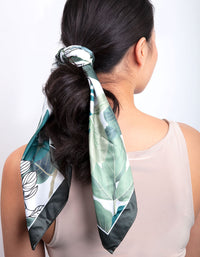 Green Tropical Leaf Bandana Hair Scarf - link has visual effect only