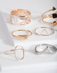 Mixed Metal Shape Cut-Out Ring Pack - link has visual effect only