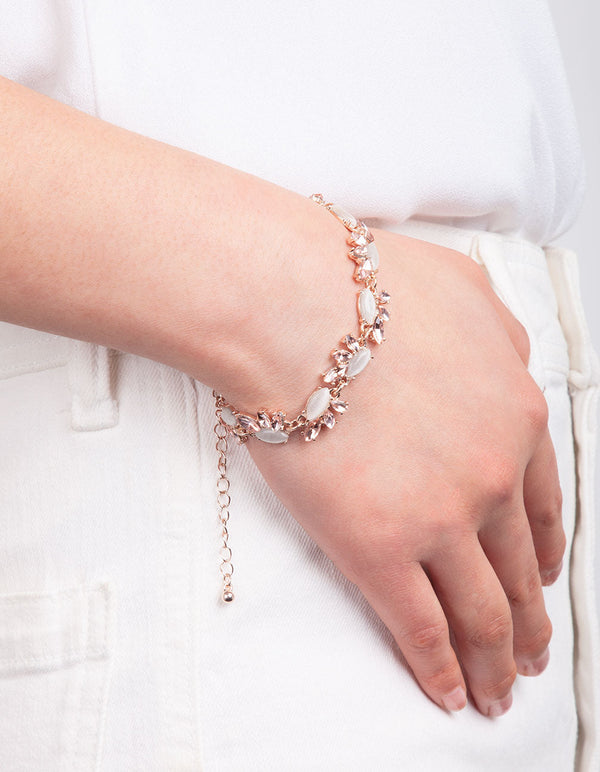 Rose Gold Pink Gem Bracelet