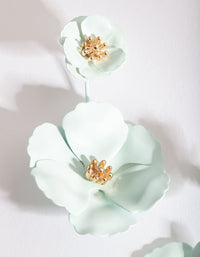 Blue Flower Wrap Earrings - link has visual effect only