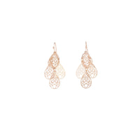 Rose Gold Filigree Teardrop Cluster Earrings - link has visual effect only