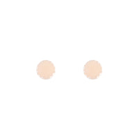 Rose Gold Pink Enamel Button Stud Earrings - link has visual effect only