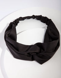 Black Satin Stretch Headband - link has visual effect only