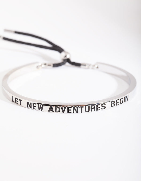 Rhodium New Adventures Bangle Gift Box