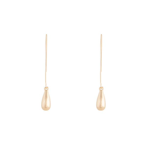 Gold Long Teardrop Earrings