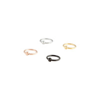 Mixed Metal Captured Ball Ring 4 Pack - link has visual effect only