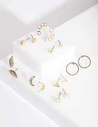 Gold Diamante Mini Earring Stud Pack - link has visual effect only
