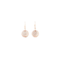 Rose Gold Disc Diamante Hook Earrings - link has visual effect only