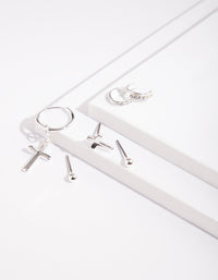 Silver Diamante Cross Earring Pack - link has visual effect only