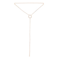 Rose Gold Circle Cup Chain Y Neck Choker - link has visual effect only