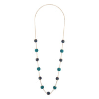 Antique Gold Wrap Bead Station Necklace - link has visual effect only